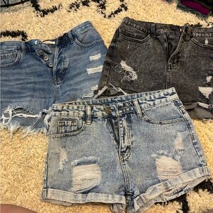 Denim Distressed Women Shorts